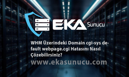 WHM Üzerindeki Domain cgi-sys default webpage.cgi Hatasını Nasıl Çözebilirsiniz?