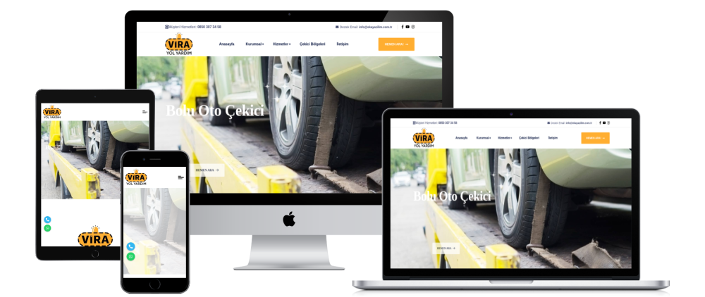 Oto Kurtarıcı & Oto Çekici Web Sitesi Scripti