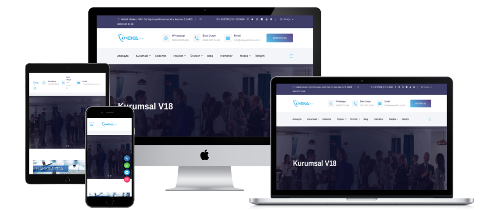 EKA Kurumsal Firma V18 GELİŞMİŞ E-TİCARET MODÜLLÜ Tüm Sektörlere Uygundur