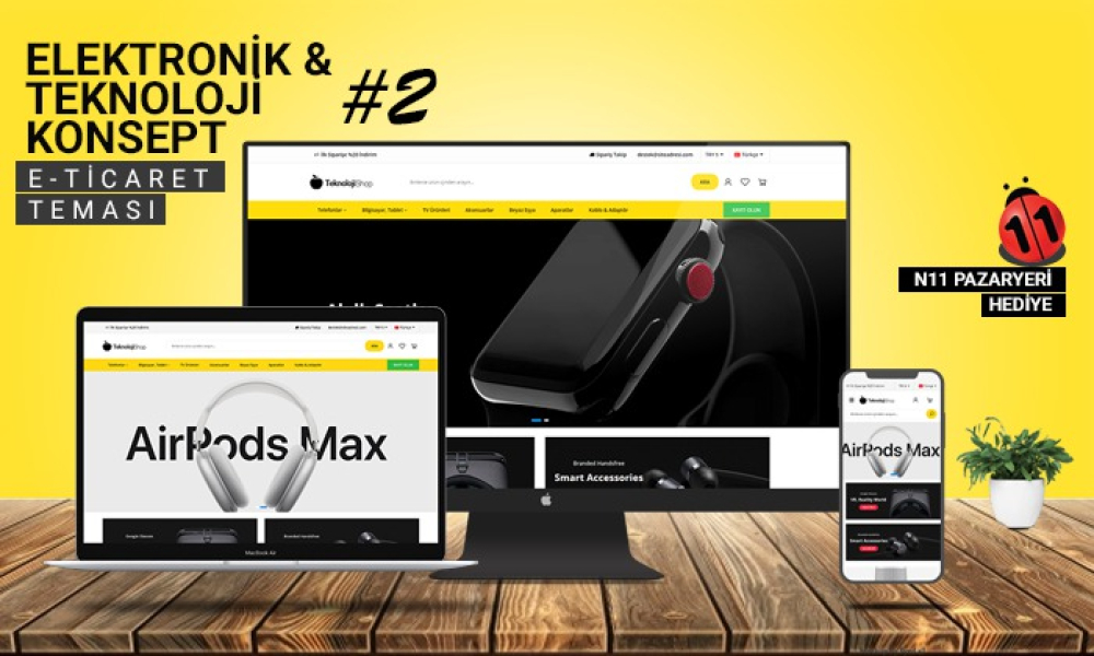 Teknoloji & Elektronik Satış E-Ticaret Konsepti V2