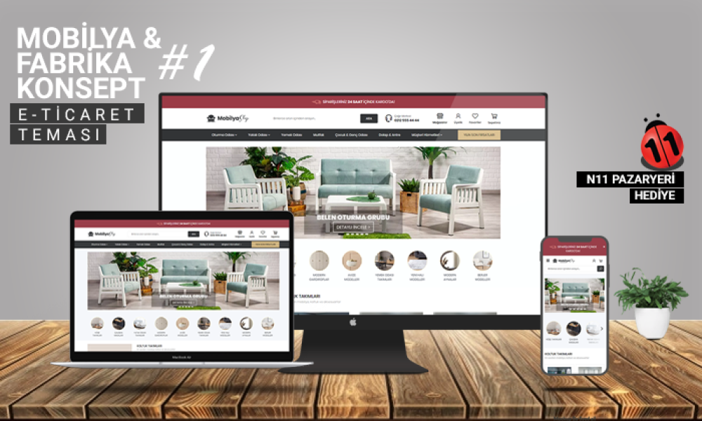 Mobilya Satış E-Ticaret Konsepti V5