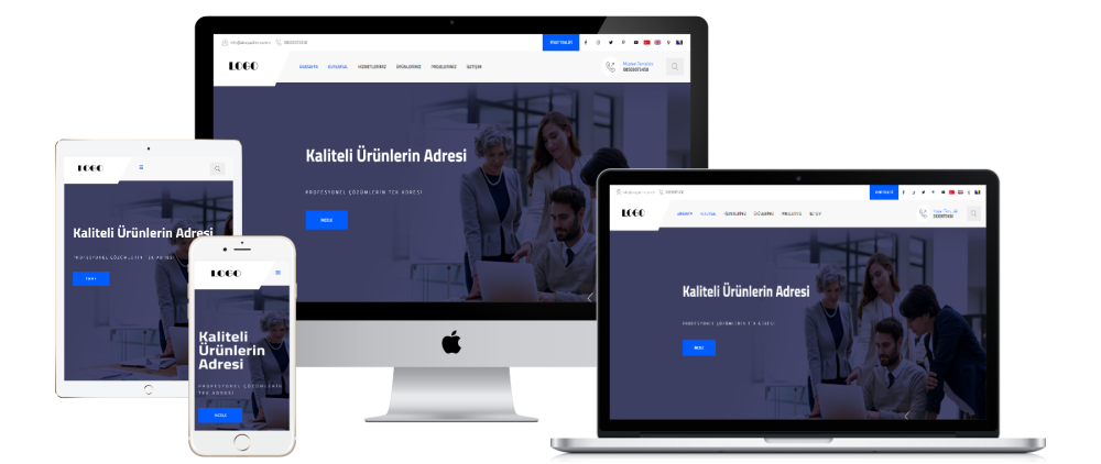 Kurumsal Firma Yazılımı & Mobil Uyumlu & Çoklu Tema & Sınırsız Dil