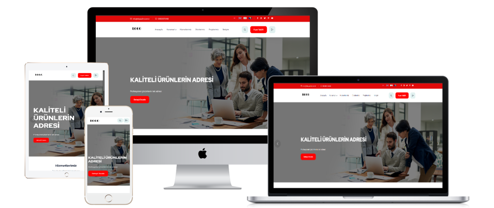 Kurumsal Firma Yazılımı & Mobil Uyumlu & Çoklu Tema & Sınırsız Dil