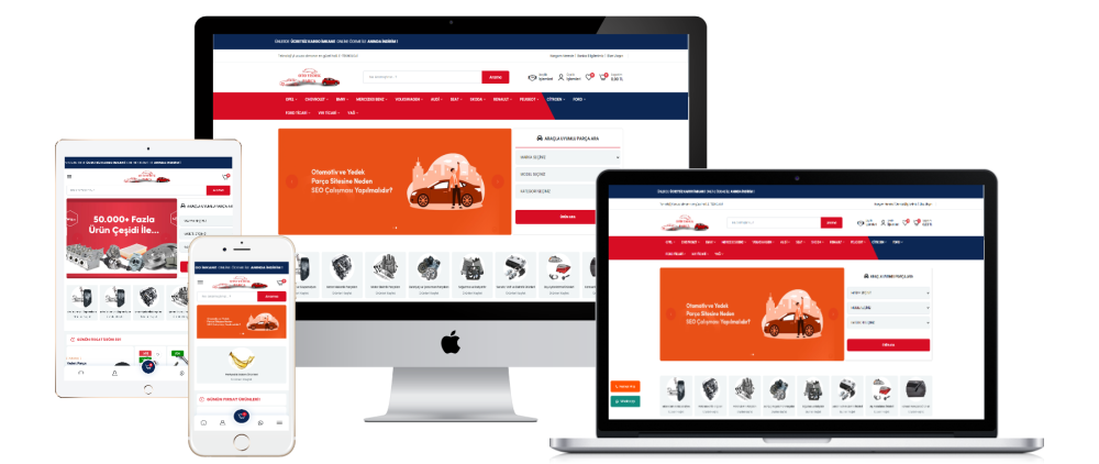 Oto Yedek Parça Yazılımı & Bayilik Modüllü E-Ticaret Yazılımı
