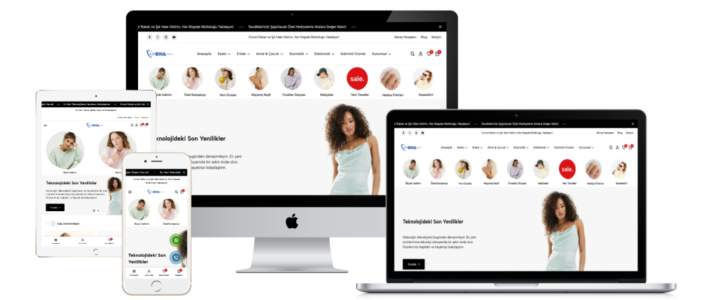 Eka Butik E-ticaret Yazılımı & Sanal Pos & Sms & Fatura Entegrasyonlu & Bayilik Modül...