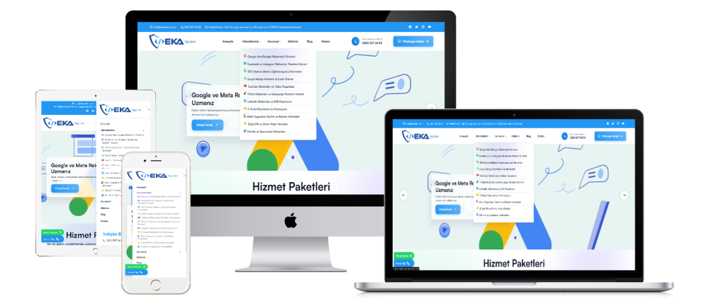 Eka Dijital Web Ajans Yazılım V2 & Kredi Kart ile Ödeme & Seo Uyumlu